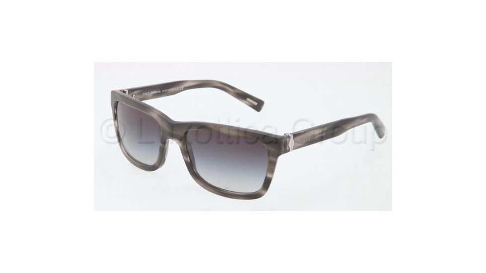 Dolce&amp;Gabbana SICILIAN HINGE DG4161 Single Vision Prescription Sunglasses DG4161-25968G-5718 - Lens Diameter 57 mm, Frame Color Matte Striped Gray