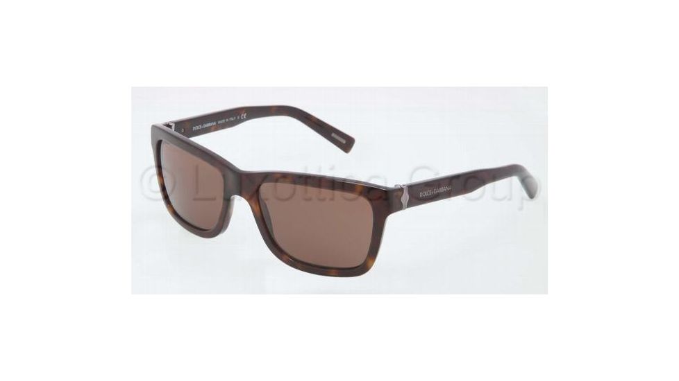 Dolce&amp;Gabbana SICILIAN HINGE DG4161 Single Vision Prescription Sunglasses DG4161-502-73-5718 - Lens Diameter 57 mm, Frame Color Havana