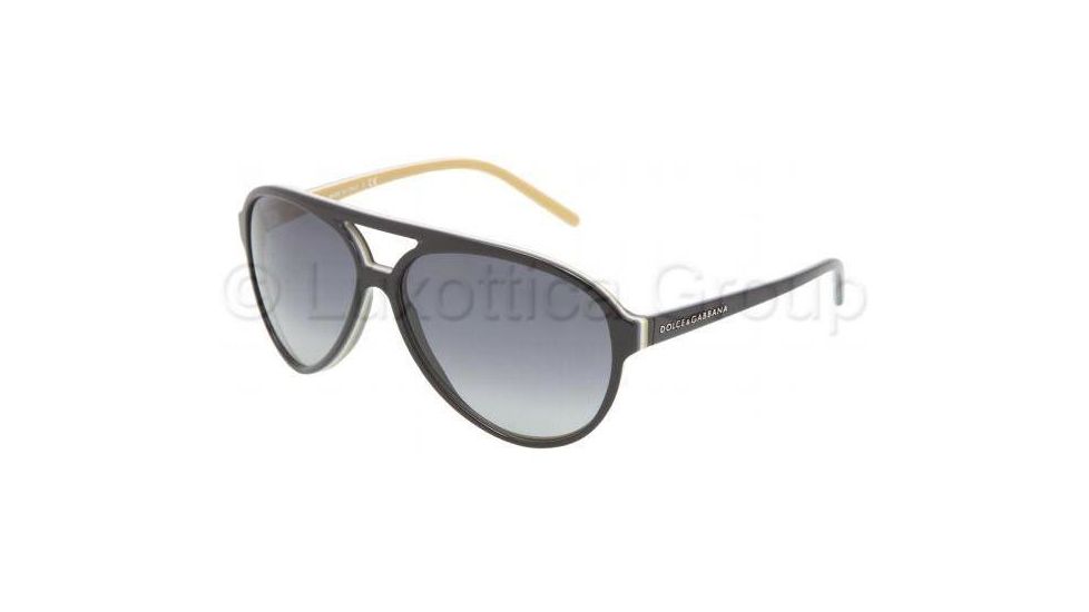 Dolce&amp;Gabbana DG4016 Sunglasses with No-Line Progressive Rx Prescription Lenses DG4016-15088G-6113 - Lens Diameter: 61 mm, Frame Color: Black Banner Gray Gym