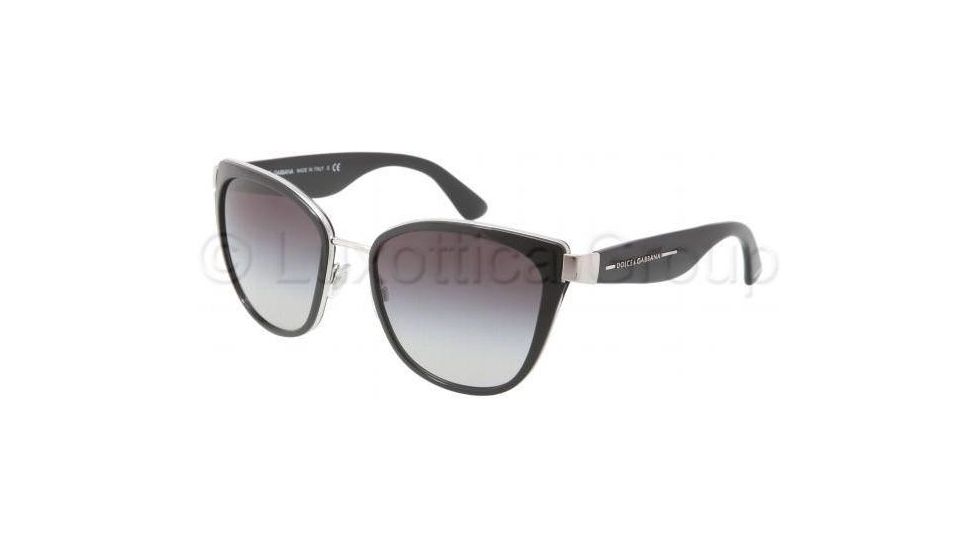 Dolce&amp;Gabbana Transparencies DG2107 Sunglasses 05/8G-5719 - Silver Frame, Gray Gradient Lenses