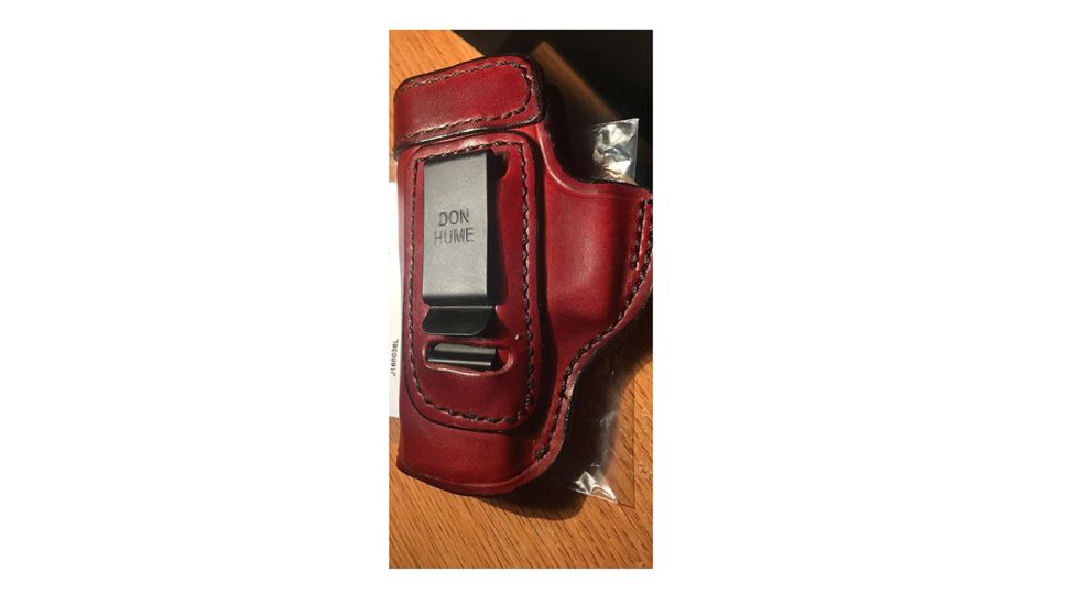 Don Hume H715-M Waistband Clip-On Conceal Carry Holster, Glock 26, Left Hand, Saddle Brown, J168038L