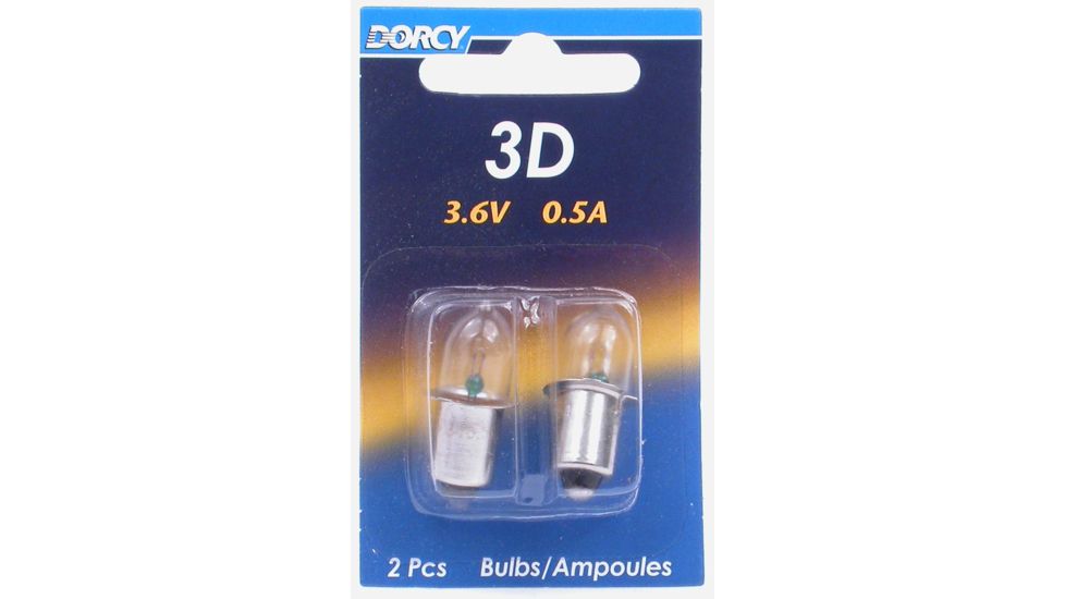 Dorcy 3D 3.6V 0.5A Replacement Bulb, PR3 - 2 Pk, Case of 12, 41-1003-CS