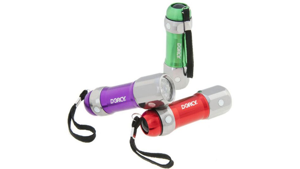 Dorcy 1-Watt LED Focusing Flashlight, Red, Green, Purple, 41-4252