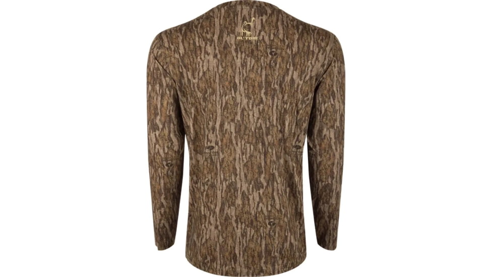 DRAKE Ol Tom Performance Crew Camo Print Long Sleeve - Mens