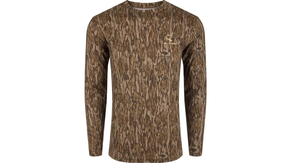 DRAKE Ol Tom Performance Crew Camo Print Long Sleeve - Mens