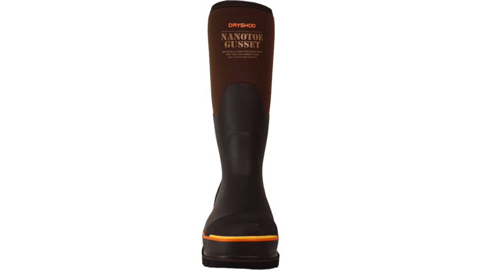 Dryshod Nanotoe Gusset Boots - Mens, Brown/Orange, 9, NTG-UH-BR-9