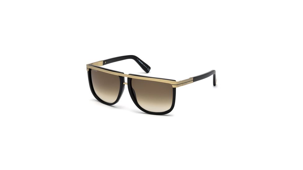 DSquared DQ0161 Sunglasses - Shiny Black / Gradient Green Frame Color