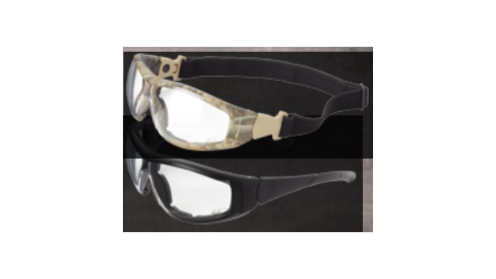 Duck Commander Sunglasses Closed Frame Black Clear Ballistic Lens, Black/Clear 65026
