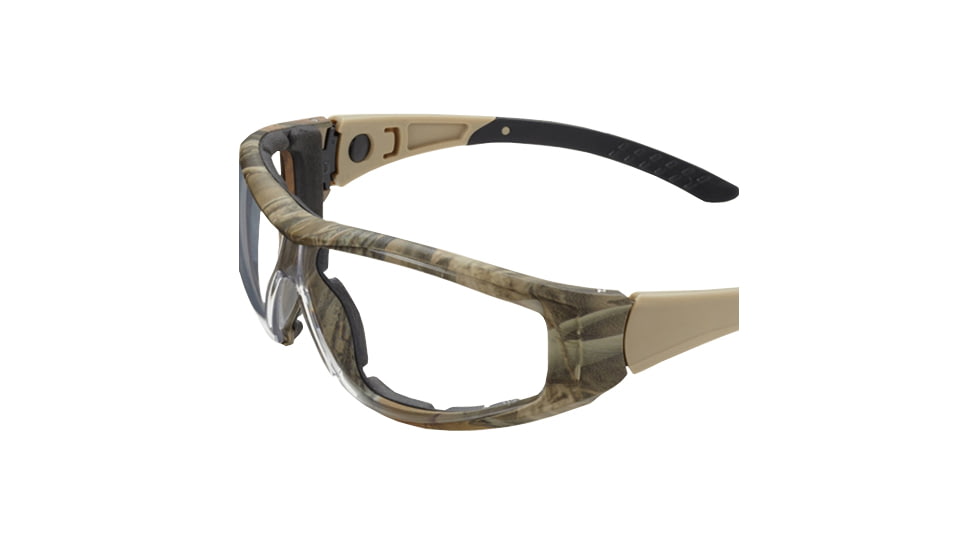 Duck Commander Sunglasses Closed Frame Camo Clear Ballistic Lens, Advantage Max4/Clear 65025