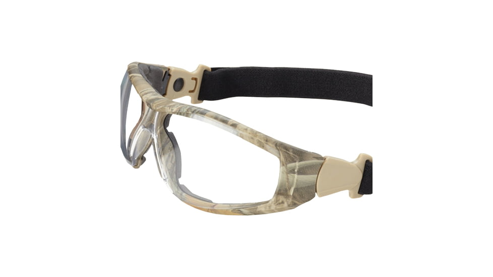 Duck Commander Sunglasses Closed Frame Camo Clear Ballistic Lens, Advantage Max4/Clear 65025