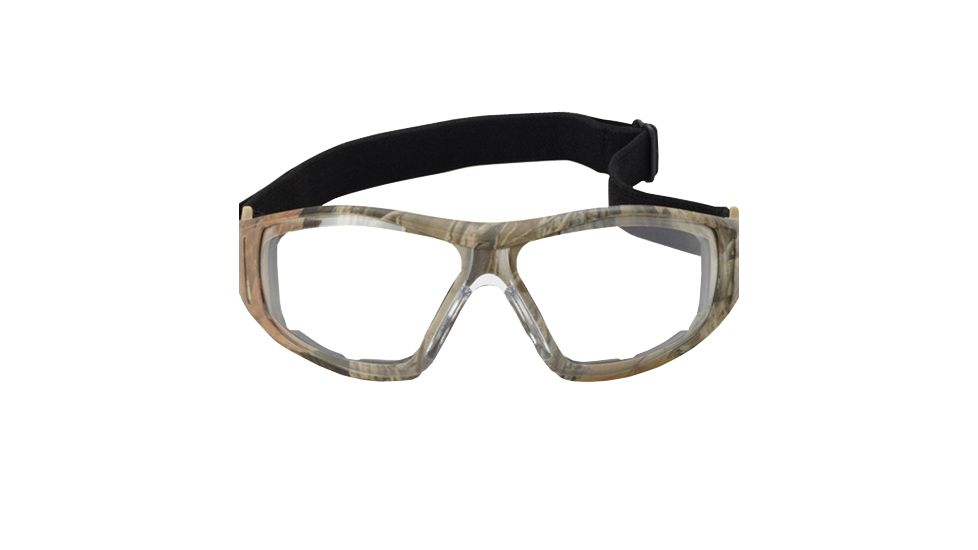 Duck Commander Sunglasses Closed Frame Camo Clear Ballistic Lens, Advantage Max4/Clear 65025