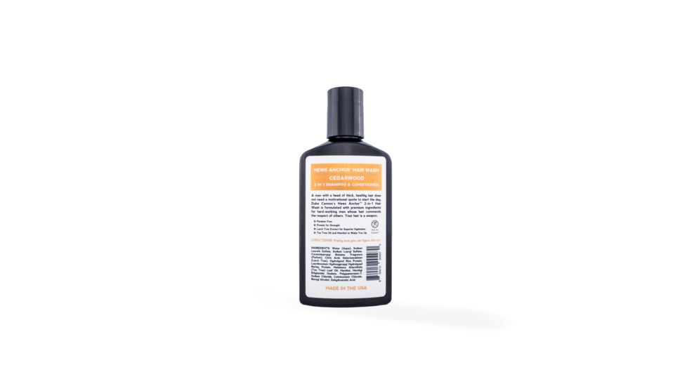 Duke Cannon Supply Co News Anchor 2-in-1 Hair Wash, Cedarwood, 10 oz Bottle, CEDARHAIR