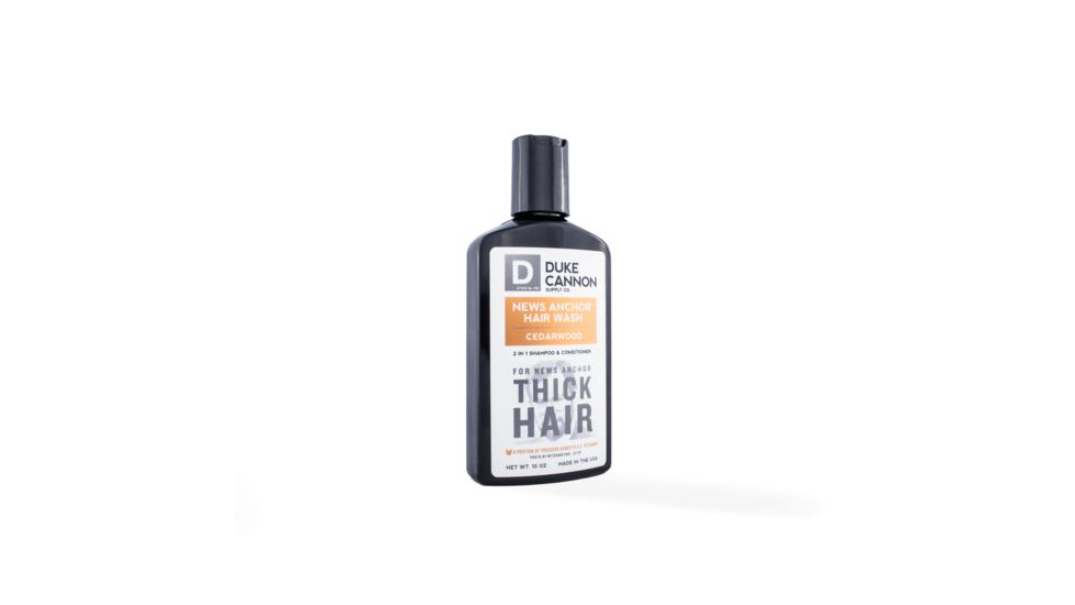 Duke Cannon Supply Co News Anchor 2-in-1 Hair Wash, Cedarwood, 10 oz Bottle, CEDARHAIR