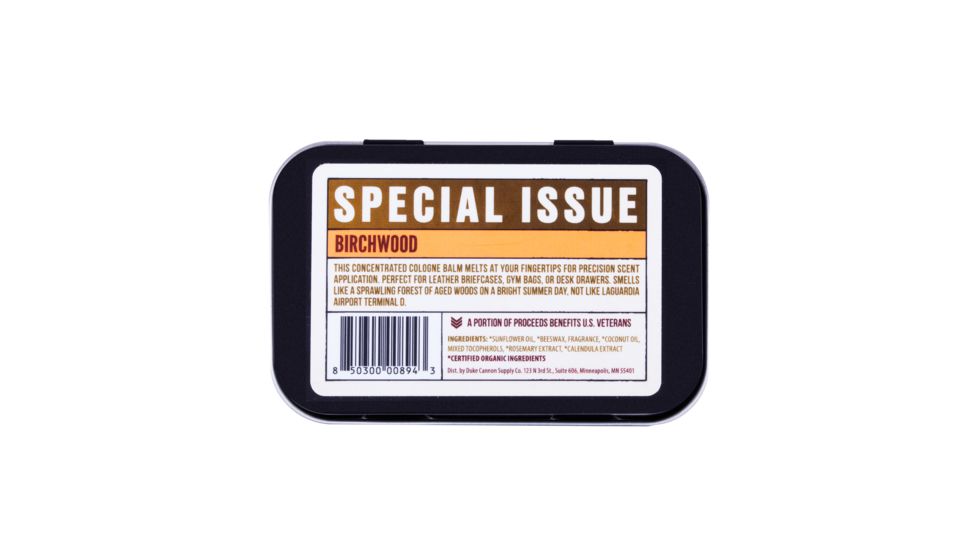 Duke Cannon Supply Co Solid Cologne, Birchwood, 1.5 oz Tin, SCBIRCHWOOD