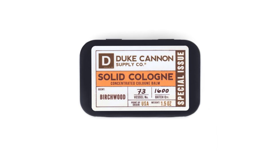 Duke Cannon Supply Co Solid Cologne, Birchwood, 1.5 oz Tin, SCBIRCHWOOD