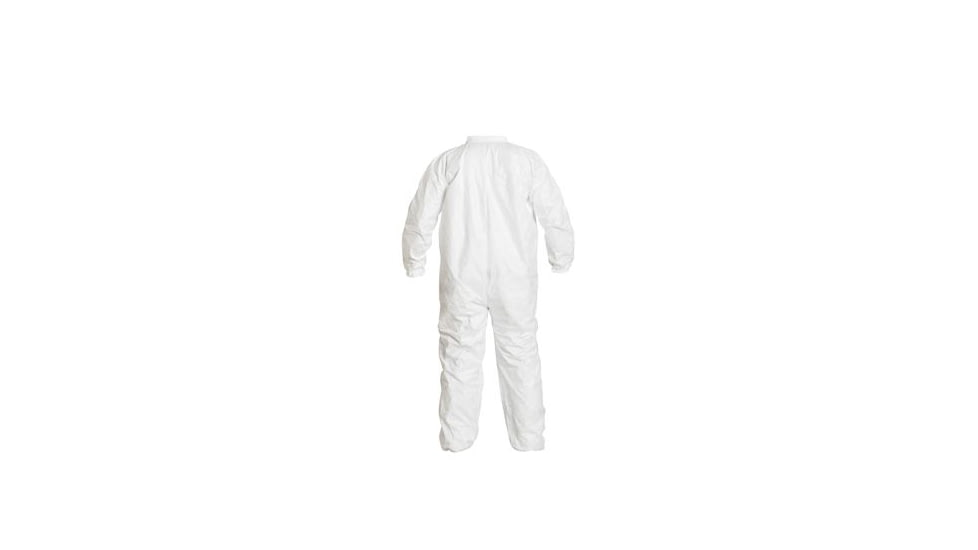 DuPont IC181S Tyvek IsoClean Coverall w/Elastic Wrists and Ankles, White, Large, Case of 25, IC181SWHLG00