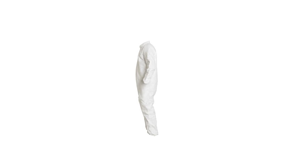 DuPont IC181S Tyvek IsoClean Coverall w/Elastic Wrists and Ankles, White, Large, Case of 25, IC181SWHLG00