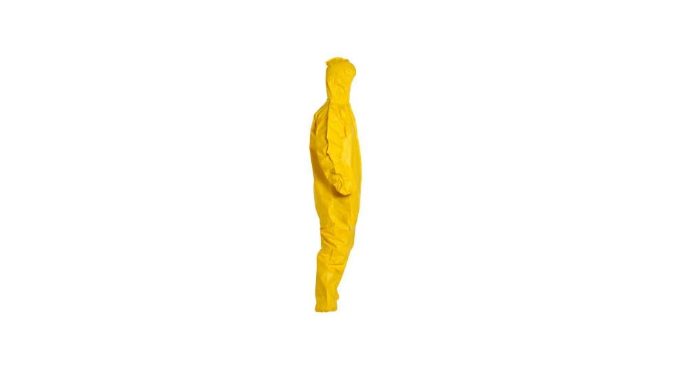 DuPont Tychem 2000 Coveralls w/Hood, Elastic Wrists and Ankles, Bound Seams, Yellow, Extra Large, 12 Pack, QC127BYLXL00