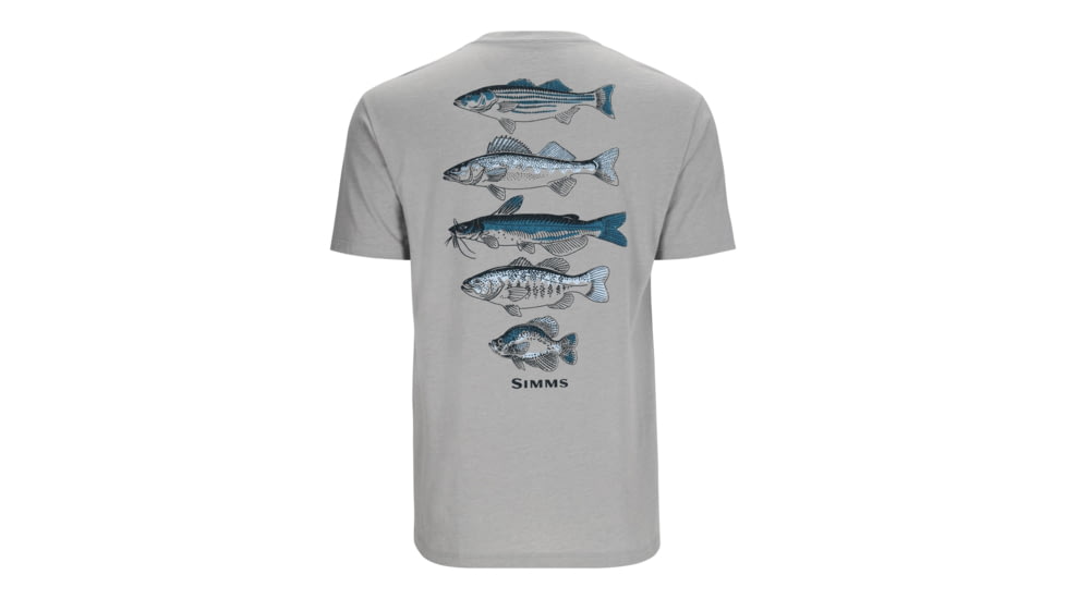 Simms Fishing Products Ms Species T-Shirt 2965E52F, Navy Heather, XL, 14093-414-50