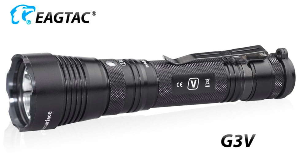 EAGTAC G3V XHP70.2 Flashlight, 21700 5000mAh li-ion, NW LED, 2990 Lumen, Black, G3V-XHP702-NW