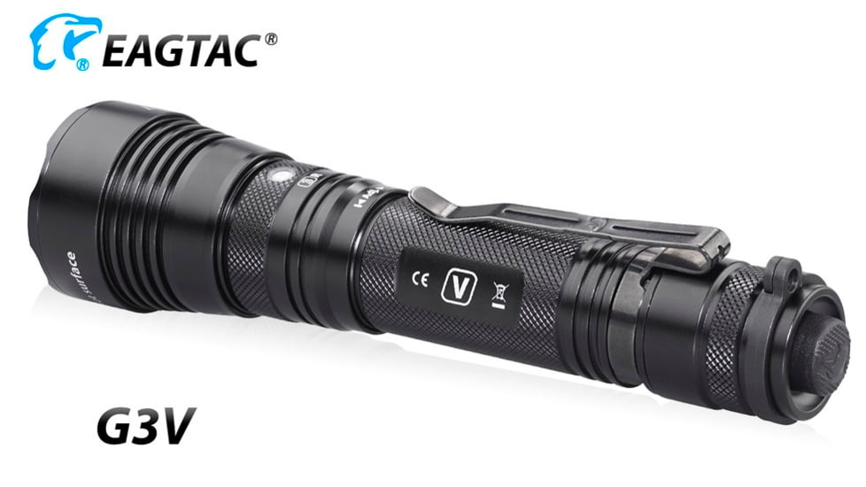 EAGTAC G3V XHP70.2 Flashlight, 21700 5000mAh li-ion, NW LED, 2990 Lumen, Black, G3V-XHP702-NW
