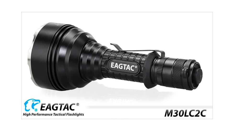 EAGTAC M30LC2-C Flashlight Kit, 3 Nichia 219B CRI-92 LED, 1000lm, Black, M30LC2C-3*219B-KIT-NW