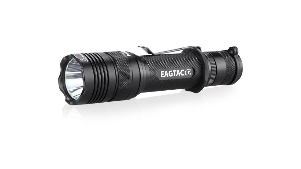Eagtac T200C2 XML2 U4 1277 Lumen Tactical Flashlight, Black, Medium, T200C2XML2