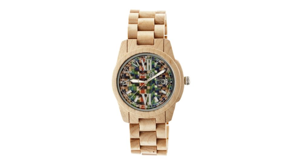Earth Heartwood Series Wood Watch, Khaki/Tan ETHEW1505