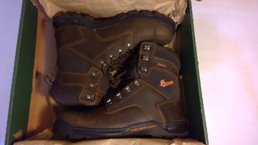 EDEMO Danner Crafter 8in Non-Metallic Toe Boots, Brown, 10D, 12439-10D, EDEMO1