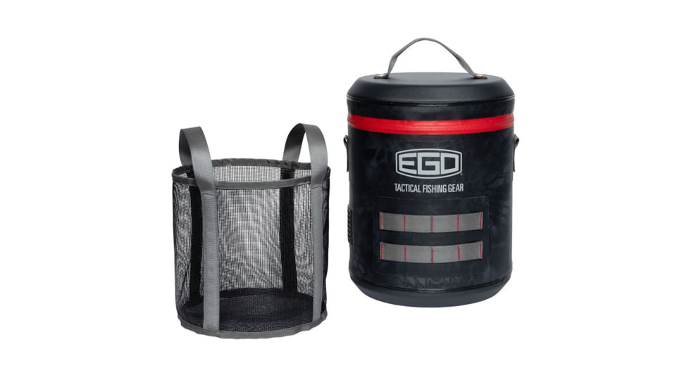 EGO Kryptek Soft Sided Bait Cooler/Bucket w/ Marine Metal Aerator, Typhon, Typhon, 75081