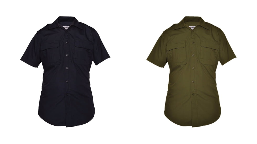 Elbeco Adu Ripstop Shirt - Short Sleeve, Midnight Navy, OD Green