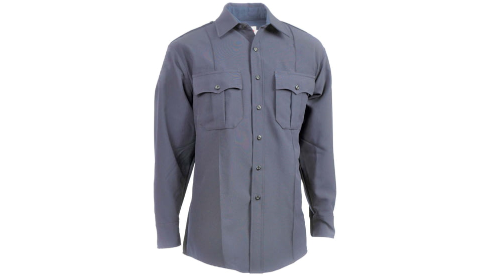 Elbeco TexTrop2 Long Sleeve Polyester Shirt - Men's, French Blue, 17.5 in, 35 in, Z319N+175-35
