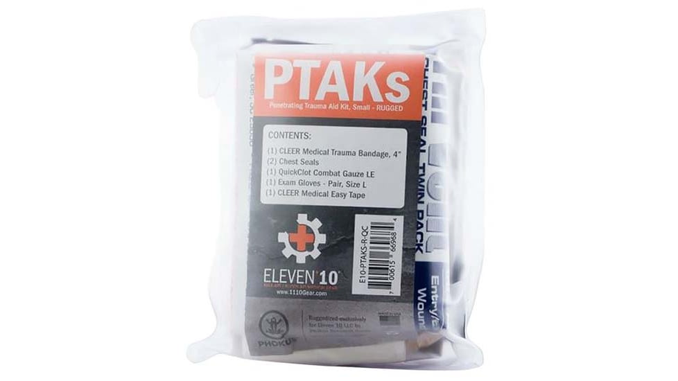 Eleven 10 PTAKs Medical Kit Contents, Coyote, Phokus Research Frog Gauze, PTAKS-GA-CYT