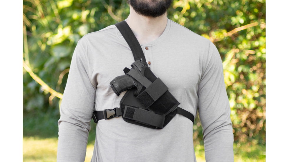 Elite Survival Systems Warden Ballistic Nylon Chest Holster, 2RDO, Right Hand, Black 7105-2RDO-RH