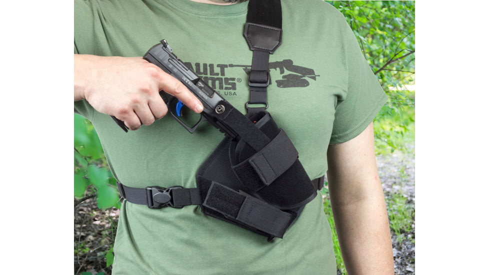 Elite Survival Systems Warden Chest Holster, Left Hand, Black, 2, 7105-2-LH