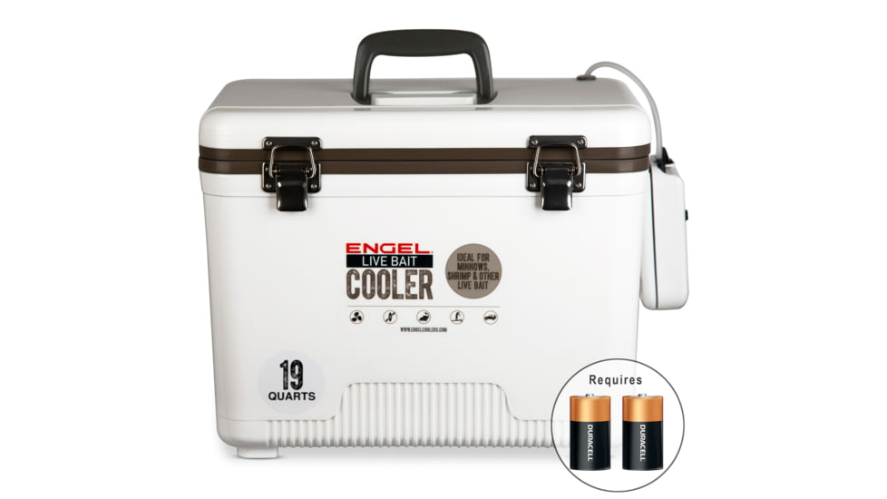 Engel Coolers Original 19 Quart Live Bait Drybox/Cooler Refurbished, RF-ENGLBC19-N-OHV
