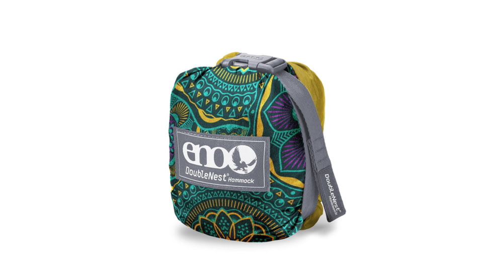 Eno DoubleNest Print Hammock, Mantra/Gold, One Size, DNP272