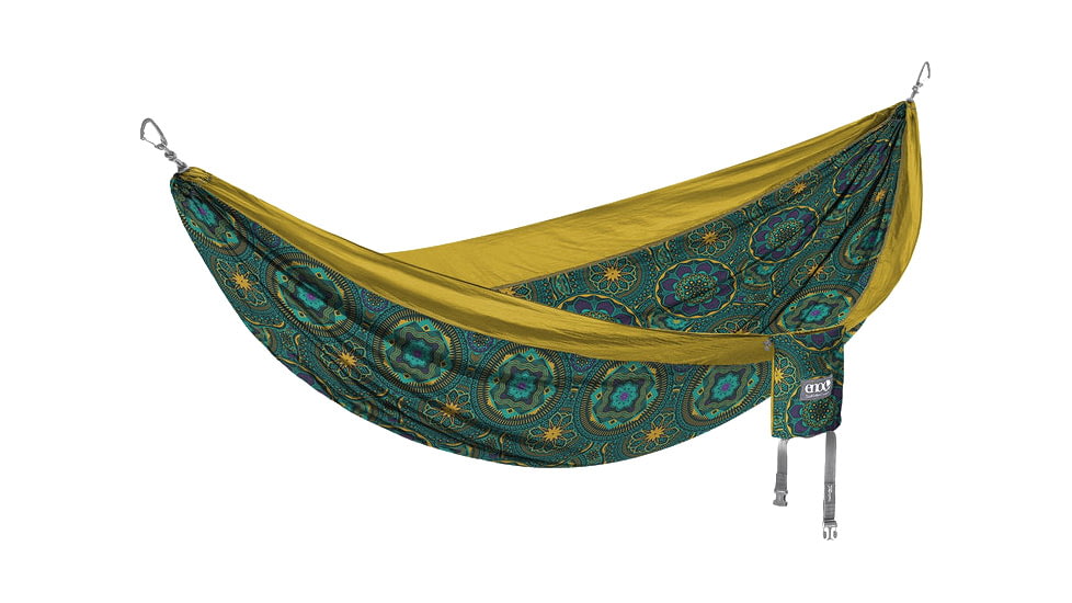 Eno DoubleNest Print Hammock, Mantra/Gold, One Size, DNP272