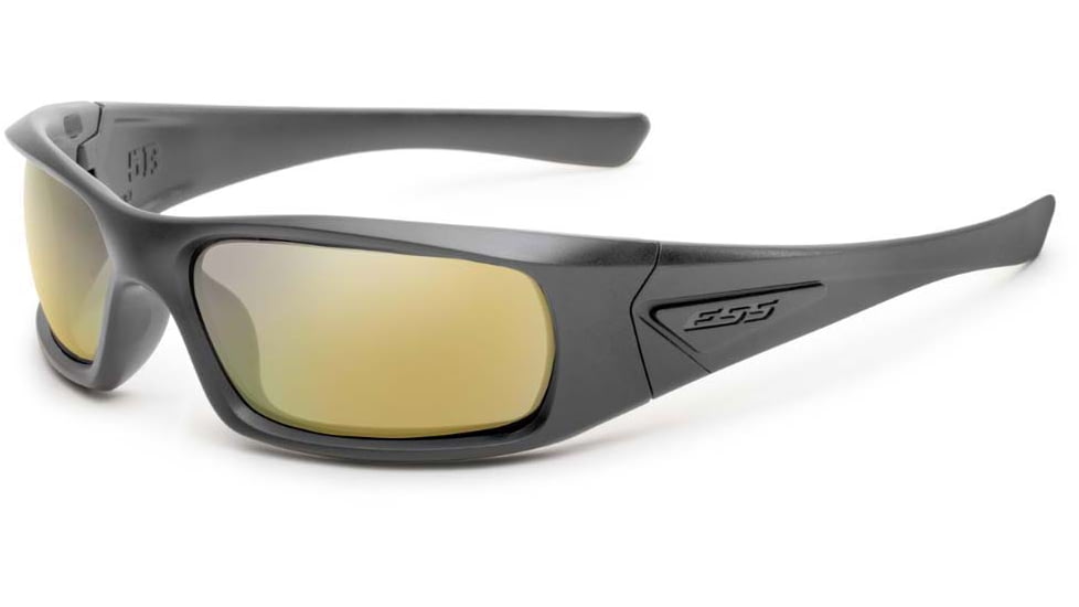 ESS Craftsman 5B Sunglasses, Carbon Gray Frame, Mirrored Brass Lens, Medium, EE9006-25