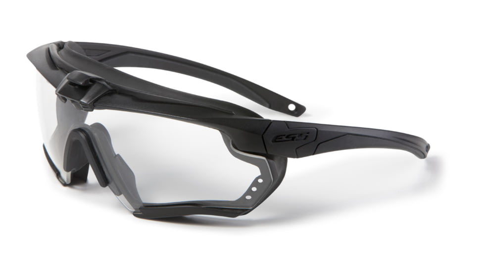 ESS Crossbow One with Gasket PPE Response Kit, Black Frame, Clear Lens, Medium/Large, EE9007-15