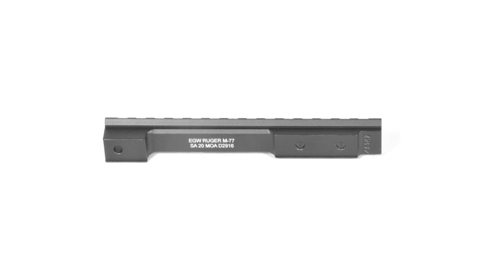 Evolution Gun Works Ruger M-77 Short Action 0 MOA, 5.882 in, Aluminum, Matte Black, 46140