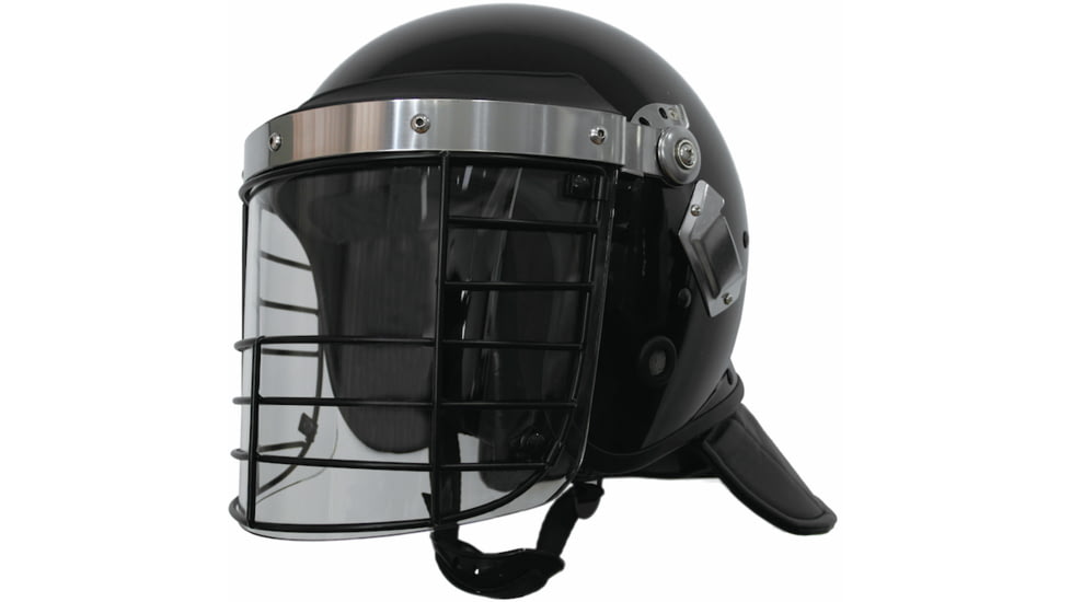 ExecDefense USA Terminator-X Riot Helmet, Matte Black, Universal Size, EDX-074C
