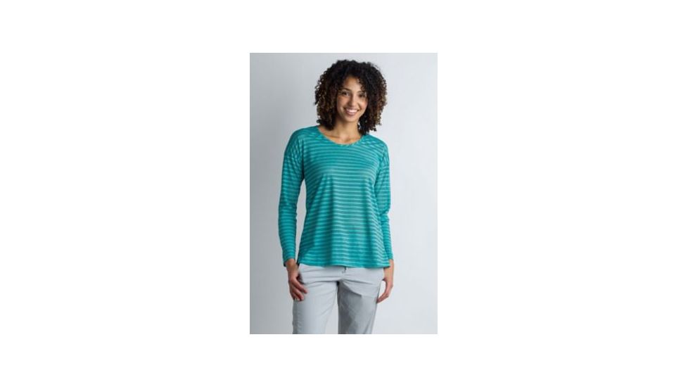 ExOfficio BA Modena Long Sleeve Tunic Women's, Saltwater Heather, XS 21113078-5252_XS