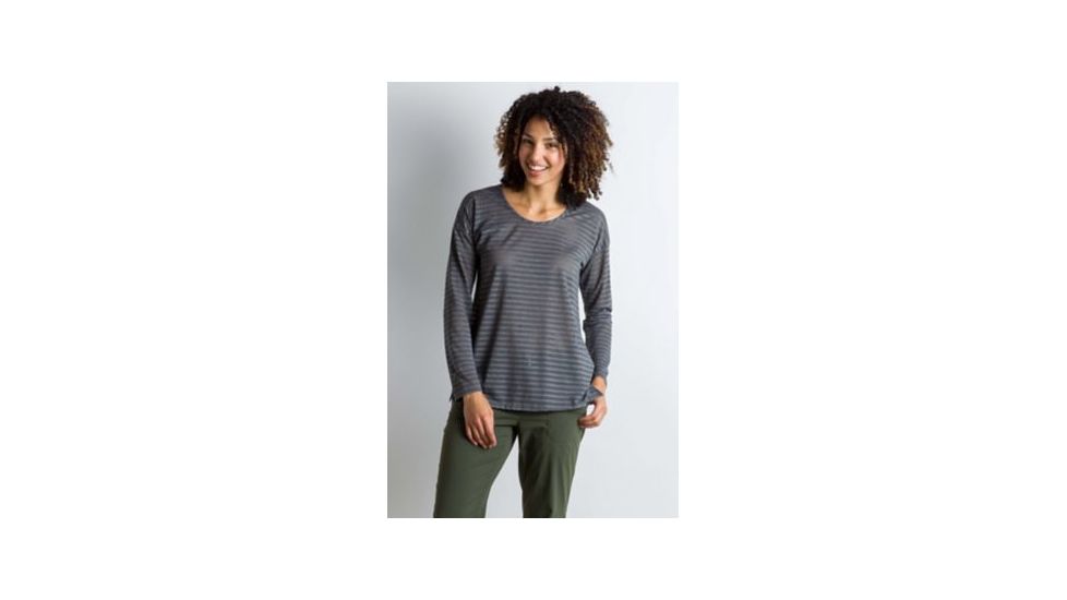ExOfficio BA Modena Long Sleeve Tunic Women's, Black Heather, XS 21113078-9964_XS