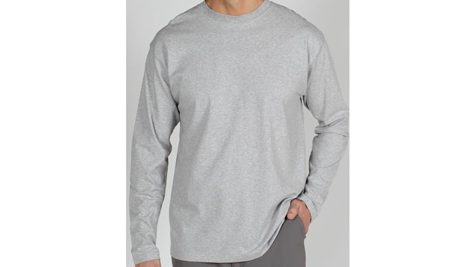 ExOfficio Bugsaway Chasr Crew  Long Sleeve Tee - Mens-Grey Heather-Large