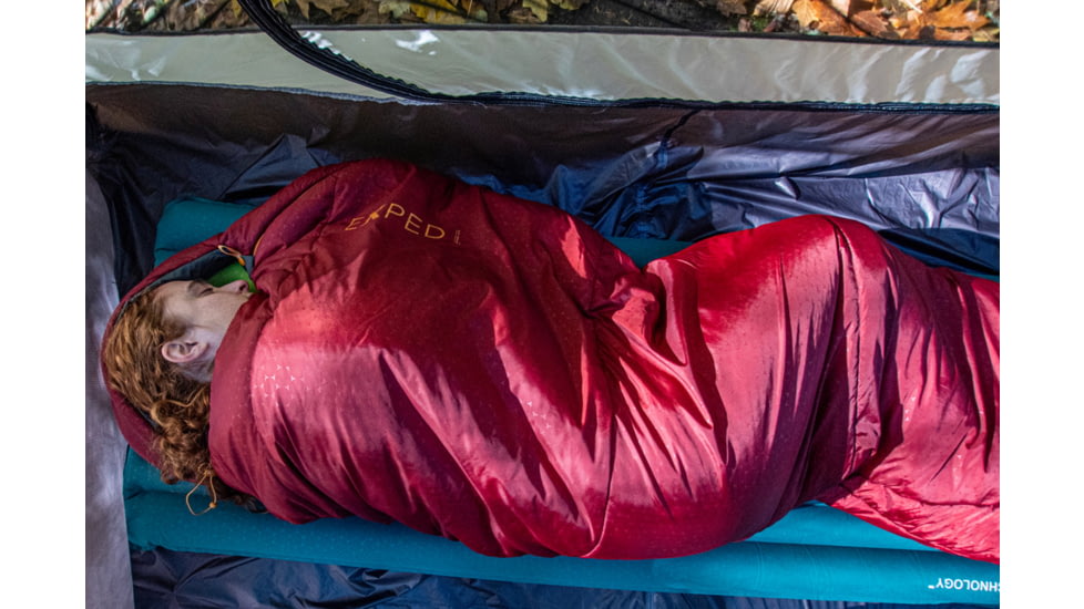 Exped Deepsleep -5C 20F Sleeping Bag, Left, Burgundy, Medium, 7640277846241