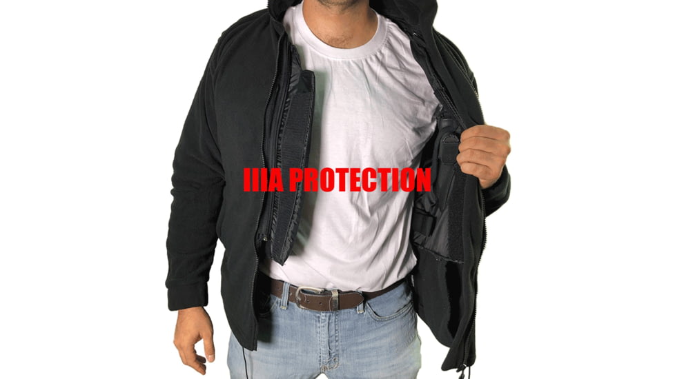 FAB Defense Masada Fleece Concealed Body Armor Vest, Level IIIA, Black, Large, Masada-Fleece-IIIA L