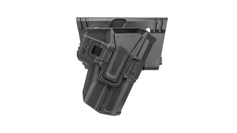 Scorpus Model M24 Belt Holster for Glock 17/19/22/31/41/43, CZ 75, SIG Sauer P226, H&amp;K USP 9mm, Colt M1911,  W/Level 2 Retention, Belt, Ambidextrous, Black, SC-24BG9RB