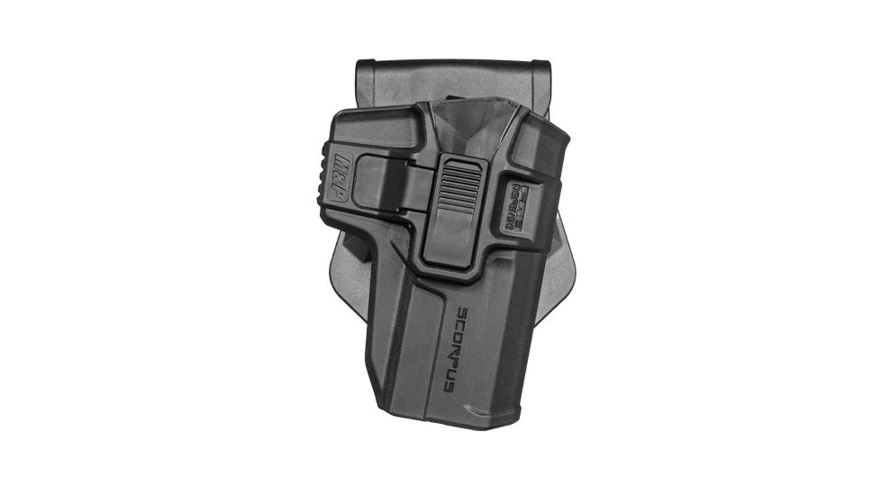 Scorpus M1 Level II Retention OWB Belt/Paddle Holster, Glock 20/Glock 37/Glock 29/Glock 38/Glock 30/Glock 36/Glock 39/Glock 21/Glock 40, Left Hand, Matte, Black, SC-G21RLHB