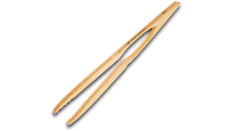 FELIX Medium Barbecue Tong, 18in Overall, Oiled Beech Wood Handle, 100479